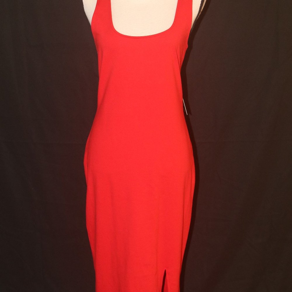 New Express Red midi dress Size L